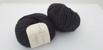 500 g Anima Lana Grossa Baumwolle Mais schwarz Garn SONDERPREIS Stricken Häkeln