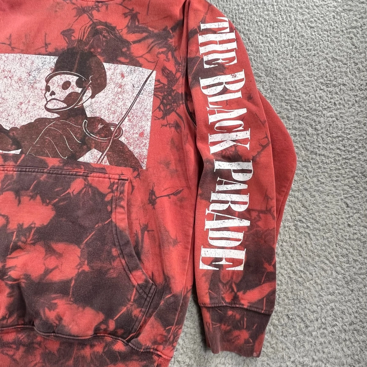My Chemical Romance The Black Parade Hoodie Mens Small Long Sleeve Red Tie  Dye | eBay