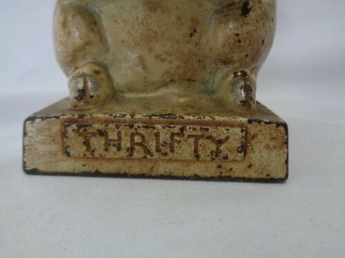 Original Jessie M Raleigh Dollmaker Cast Iron Thrifty Wise Pig Still Coin Bank - Picture 3 of 12