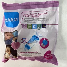 MAM Easy Start Anti Colic Bottle 4.5oz & Pacifier Set Newborn 2pc White sealed
