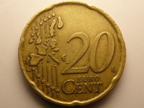 Moneda de 20 céntimos año 2002. Italia. MAC. Exceso de metal - Imagen 6 de 8