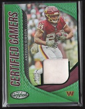 2022 Panini Certified CG-AG Antonio Gibson Certified Gamers Mirror Green /5