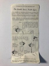 Original The Seattle Space Needle Gyro Toy Instruction Sheet 9" x 4 1/4"