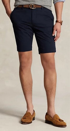 Polo Ralph Lauren Shorts Größe 42 Chino Stretch schmale Passform 9,5" Schrittlänge marineblau neu mit Etikett - Bild 6 von 8