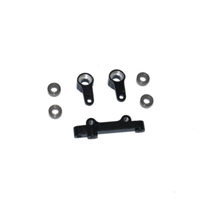 GPM Aluminum Steering Assembly For Losi 1/18 Mini-T 2.0 Stadium Truck - 7-Piece Set, Black - View #6