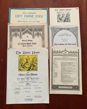 Sheet Music Lot 6 Religious Piano Voice 2 for Organ