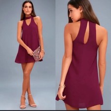 NWT Lulus Groove Thing Magenta Swing Dress Women's Size XS