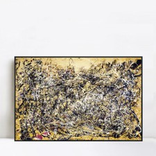 Framed Canvas Giclee Print Art Number 1A by Jackson Pollock Wall Art Home Decor