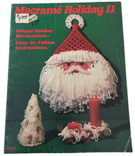 Macrame Holiday II Pattern Booklet Christmas Tree Holidays Wreath Snowman Santa