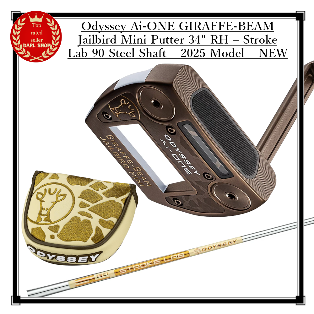 Odyssey Ai-ONE GIRAFFE Jailbird Mini Putter 34in Right Hand Steel Shaft Stroke Lab 90