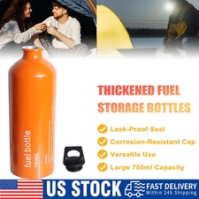 Oil Fuel Bottle Aluminum For Outdoor Picnic Camping Stove Alcohol Gasoline 750ml