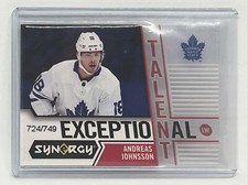 Toronto Maple Leafs - Andreas Johnsson 18/19 UD Synergy Exceptional Talent #/749