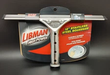 Libman 12" Squeegee High Power Flexible Rubber Stainless Steel Home & Commercial