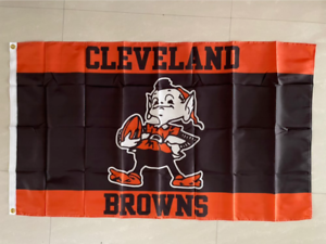 Cleveland Browns New Wordmark Flag 3X5 FT Football NFL Banner Polyester