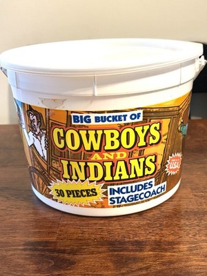 Cowboy's And Indians 30 Pieces With Stagecoach & Fencing Used Tim Meet Toy