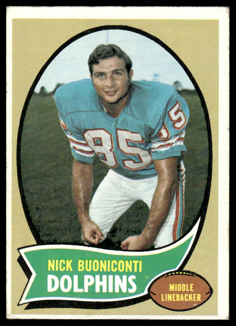 1970 Topps #244 Nick Buoniconti Card EX Miami Dolphins