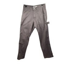 Levi Strauss Signature Carpenter Pants Mens W28 L32 Gray Workwear Cotton Blend