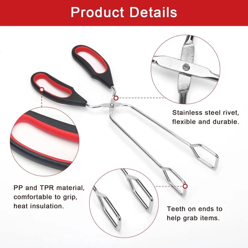 3 Stück Scherenzange Kochen Edelstahl Lebensmittelzange  - Bild 3 von 5