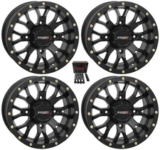 System 3 ST-3 Black ATV Wheels 14" Can-Am Renegade Outlander (4)