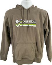 Columbia Men  s Green Fleece Lined Long Sleeve Pullover Sweatshirt - S