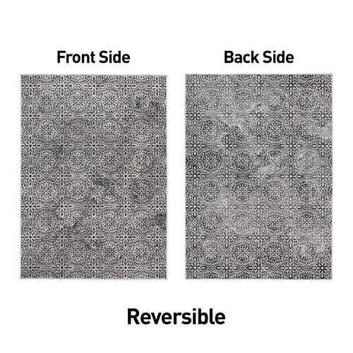 Rugshop Outdoor Carpet Modern Flowers Weather Resistant Reversible Patio Rug 5x7 - Picture 10 of 10