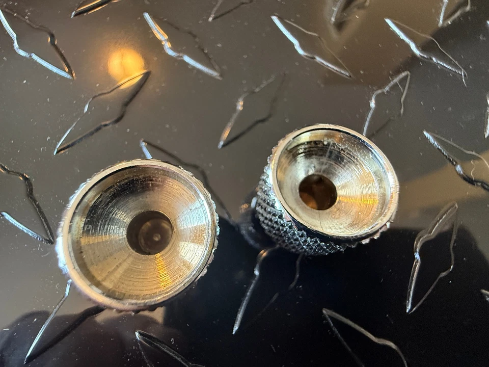 Schecter Van Nuys era Tele Style Chrome brass dome knobs - Image 3 of 4