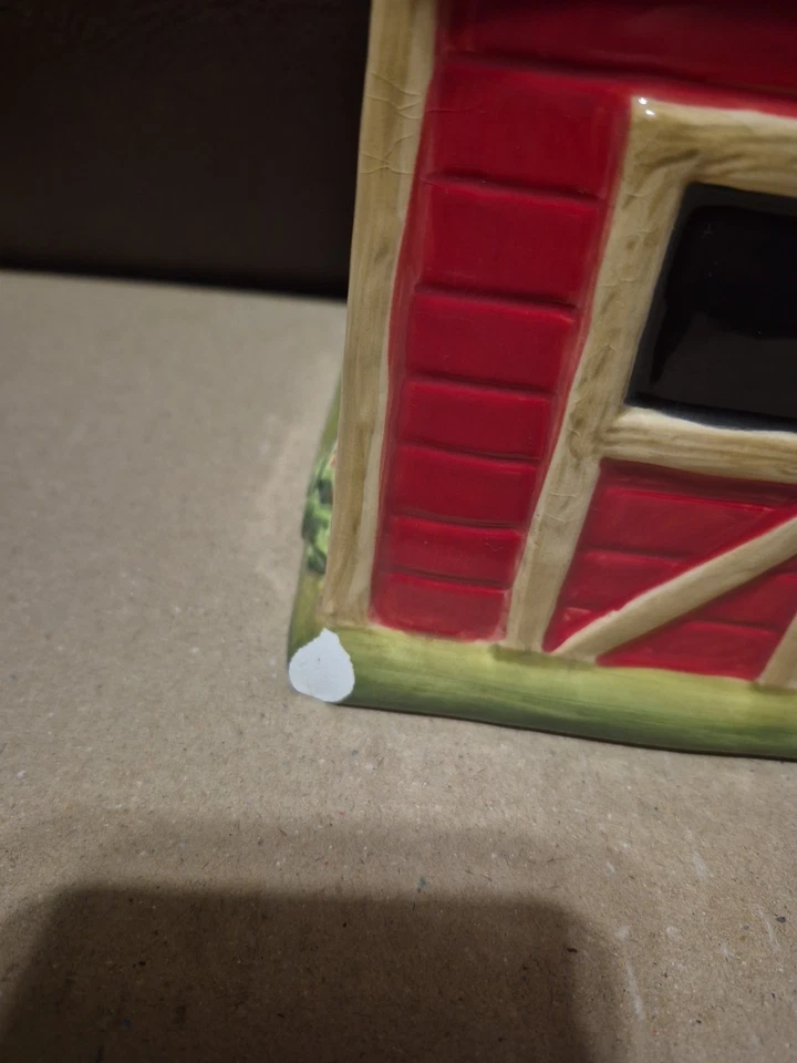 Tarro de galletas de granero 3D Clover Farm Horse pequeño chip que se muestra en la foto único Foto 4 de 4