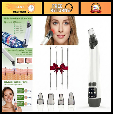 Pore Vacuum Blackhead Remover & Pimple Extractor, 4 Probes, 3 Suction Levels, US