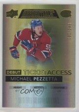 2021-22 Credentials Debut Ticket Access Yellow 2/249 Michael Pezzetta #67 09th