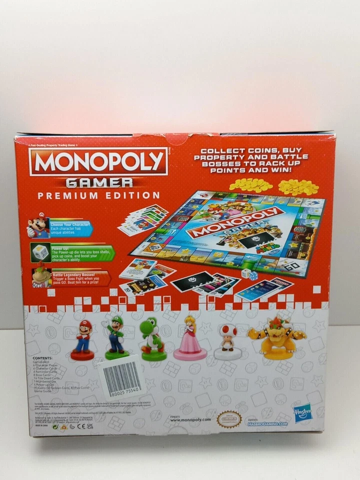 NEW Super Mario Monopoly Gamer Premium Edition Board Game 2022 Damaged Box - Image 3 of 4