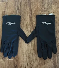 S.T. Dupont Pair of Large Black Gloves, Polishing/Cleaning/Handling, 87043, New