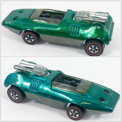 Hot Wheels Redline 70 US Shiny Graqua Peeping Bomb Aqua / Green Spectraflame