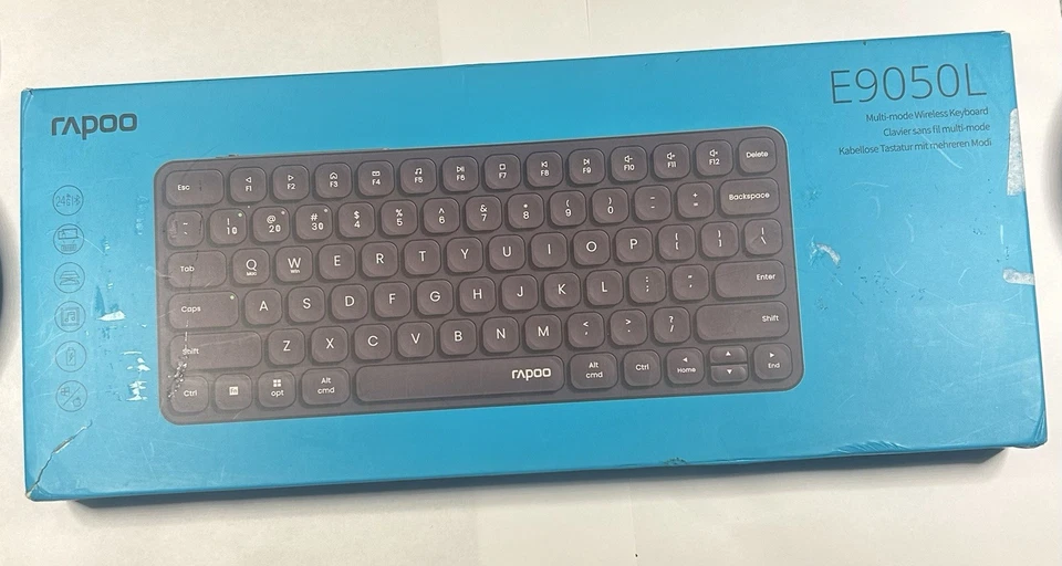 NEW Rapoo E9050L Multi-Device Wireless Keyboard Ultra-Thin Rechargeable Mac PC - Image 2 of 4