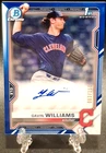 2021 Gavin Williams 1st Bowman Draft Chrome Blue 03/150 Refractor Auto