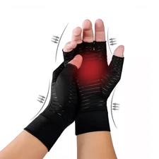 2Gloves Copper Arthritis Compression Gloves Hand Support Pain Relief Joint Self
