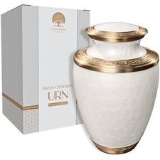 Cremation Urn for Human Ashes – Adult Brass Urn for Men or Women up to 200