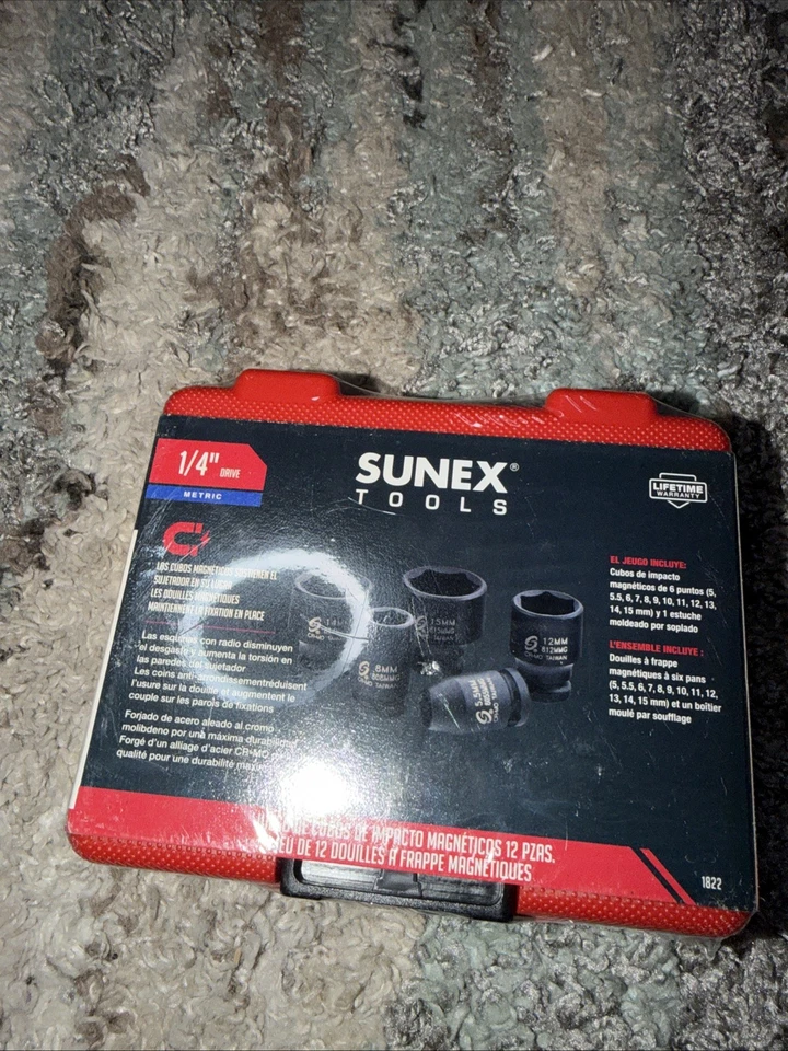 12 Pc. 1/4" Drive Metric Magnetic Impact Socket Set SUU-1822 - Image 4 of 4