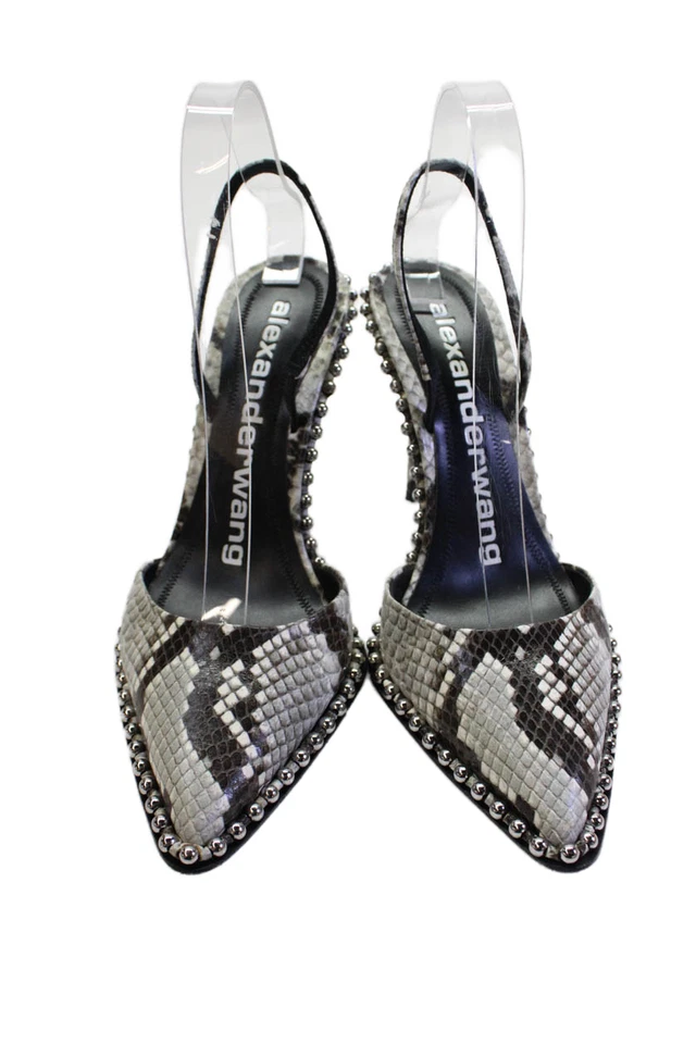 Zapatos de salón Alexander Wang para mujer con estampado de piel de serpiente gris talla 37,5 Foto 2 de 4