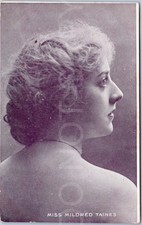 Miss Mildred Taines Portrait Vintage Postcard London England