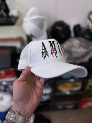 AMIRI MA Logo Trucker Hat Black