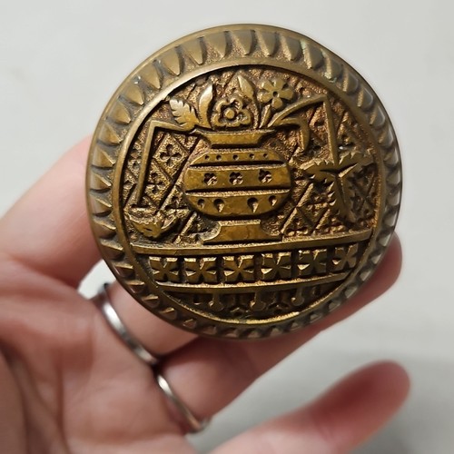 Beautiful 1886 Lockwood Broken Leaf Eastlake Passage Door Knob Antique - Picture 2 of 6