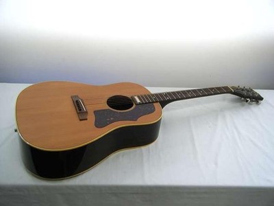Burny BJ-65 Vintage Acoustic Guitar 1970s MIJ 103cm 40.5''  Sound Tested Japan