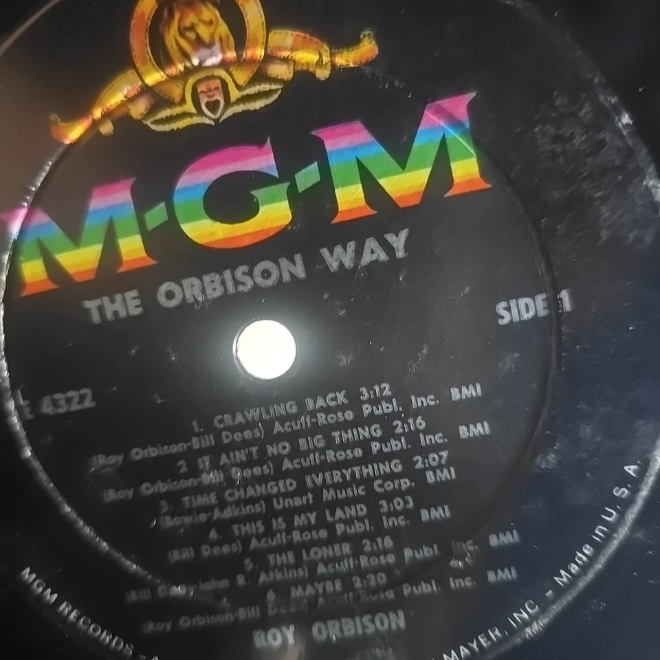 Roy Orbison–The Orbison Way–1966 MGM–E4322 Vinyl Record LP Foto 3 de 4