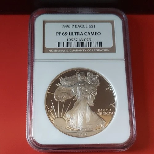 U.S. Mint 1996 American Eagle 1oz Silver Proof NGC PF69 Ultra Cameo
