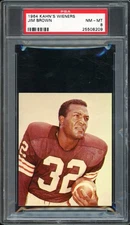 1964 Kahn's Wieners Jim Brown HOF Cleveland Browns PSA 8 NM-MT