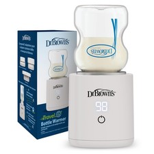 Dr. Brown's Travel Baby Bottle Warmer White Cordless with 3 Bottle Adapters