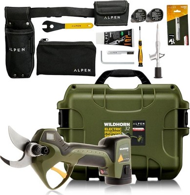FELCO ALPEN WILDHORN 32 ELEKTRISCHE GARTENSCHERE - KOMPLETTSET MIT 3 AKKUS