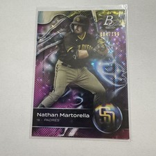 2023 Bowman Platinum #TOP-8 Nathan Martorella Top Prospects Pink Ice Foil #/199