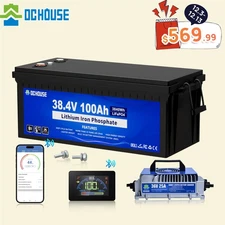 36V 100Ah Lithium Golf Cart Battery with 25A Charger Golf Cart Trolling Motor RV