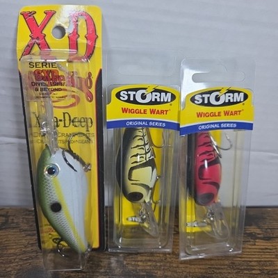 Storm Strike King 6XD Fishing Lures Lot Of 3  Wiggle Wart  Fishing Hooks 348